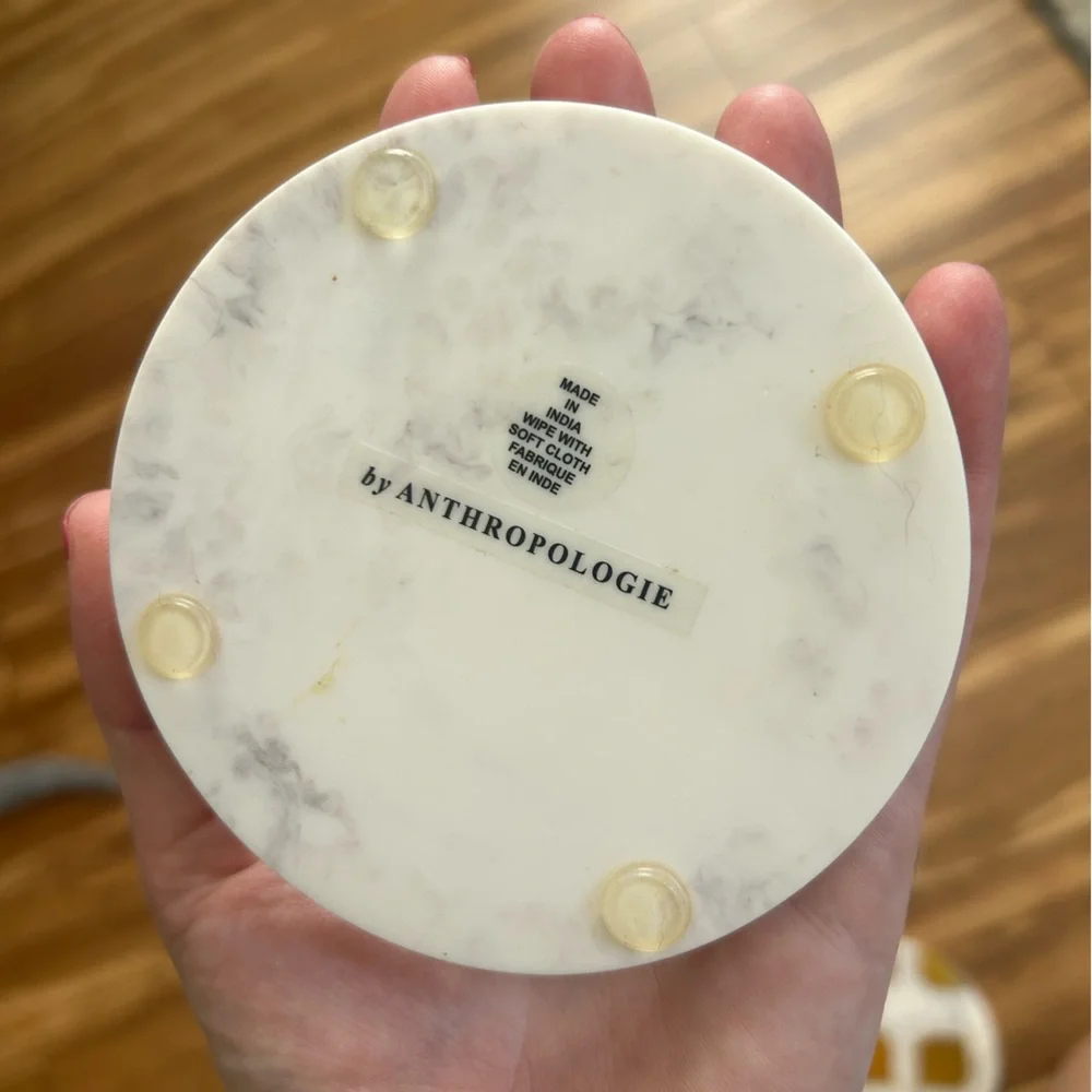 NWOT Anthropologie Peyton Coasters - Resin, Faux Marble and Gold